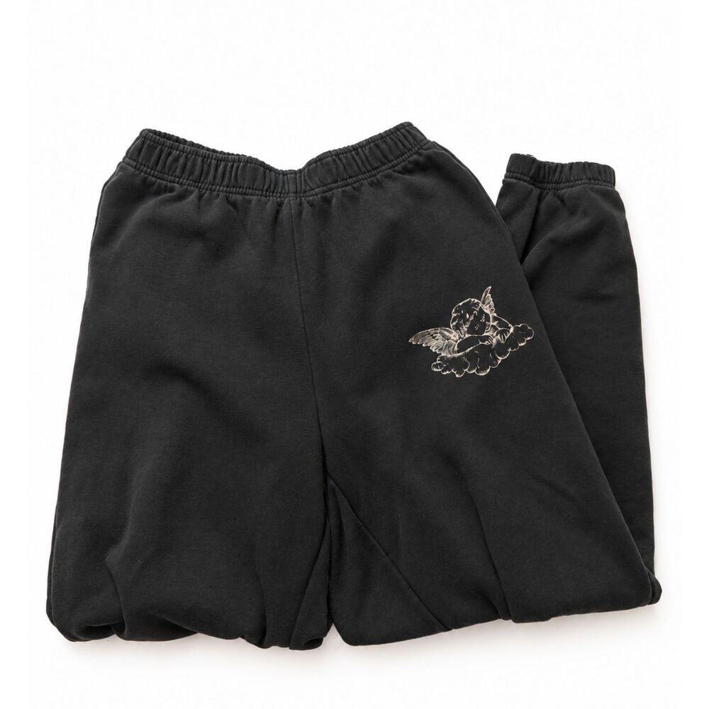 PacSun Gray Angel Graphic Fleece Sweat Womens